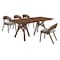 Armen Living Cortina and Polly 5 Piece Walnut Rectangular Dining Set SETCODIWA5C - alternate 1